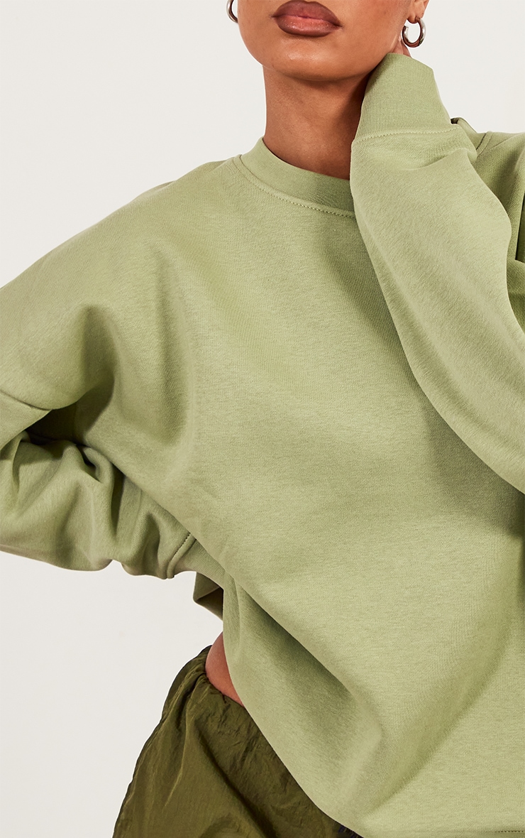 Khaki Oversized Sweat image 4