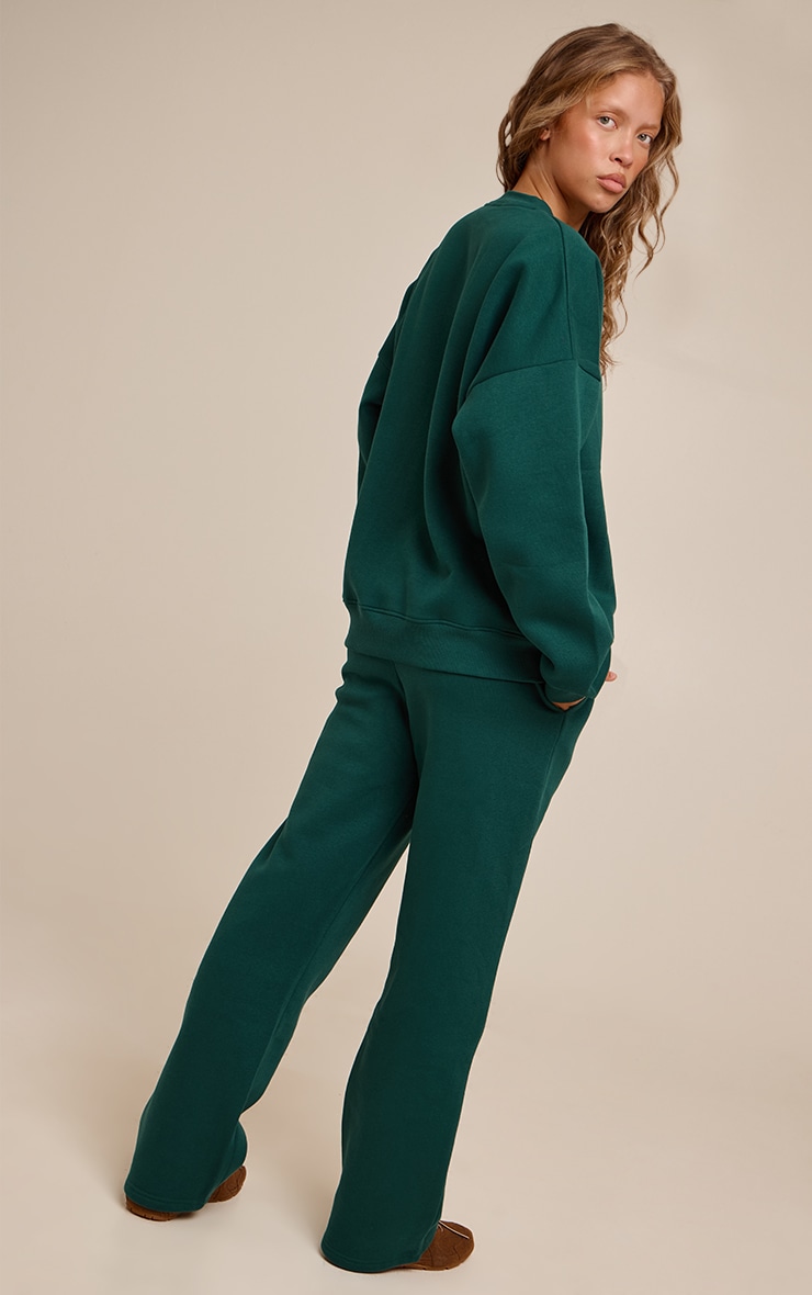 Pine Green Oversized Sweat Tracksuit Set image 2