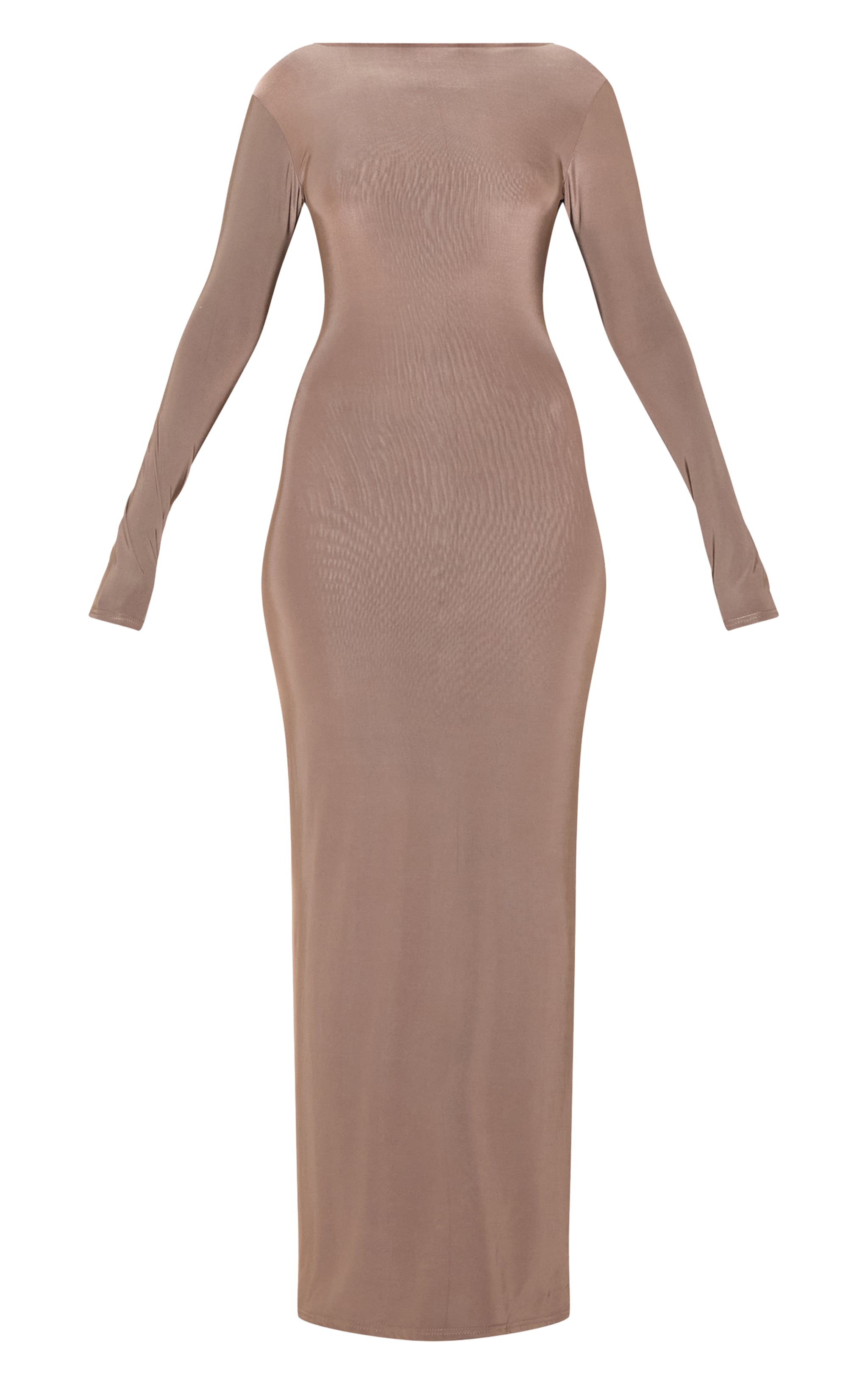 Mushroom Double Layer Deep Back Maxi Dress image 5