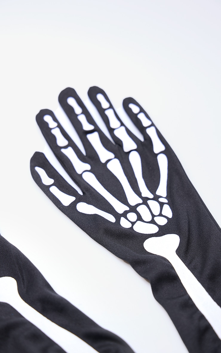 Black Skeleton Gloves image 3