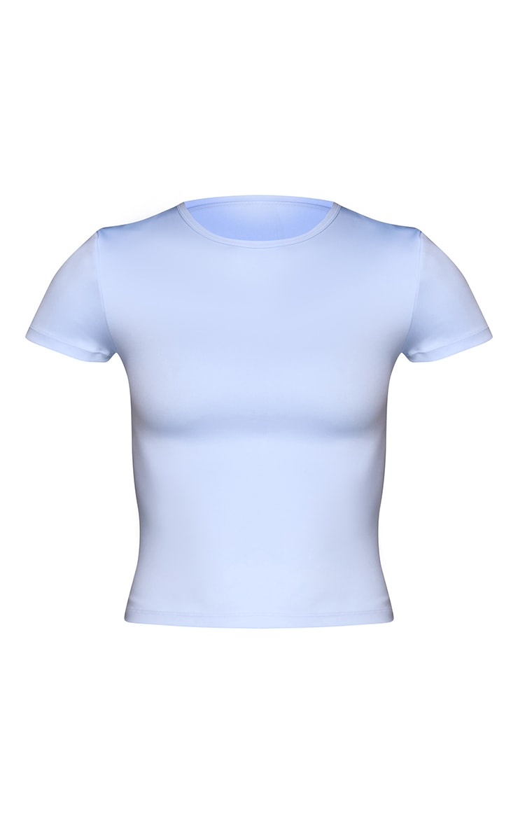 Powder Blue Ultimate Sculpt Fitted Short Sleeve Top image 5
