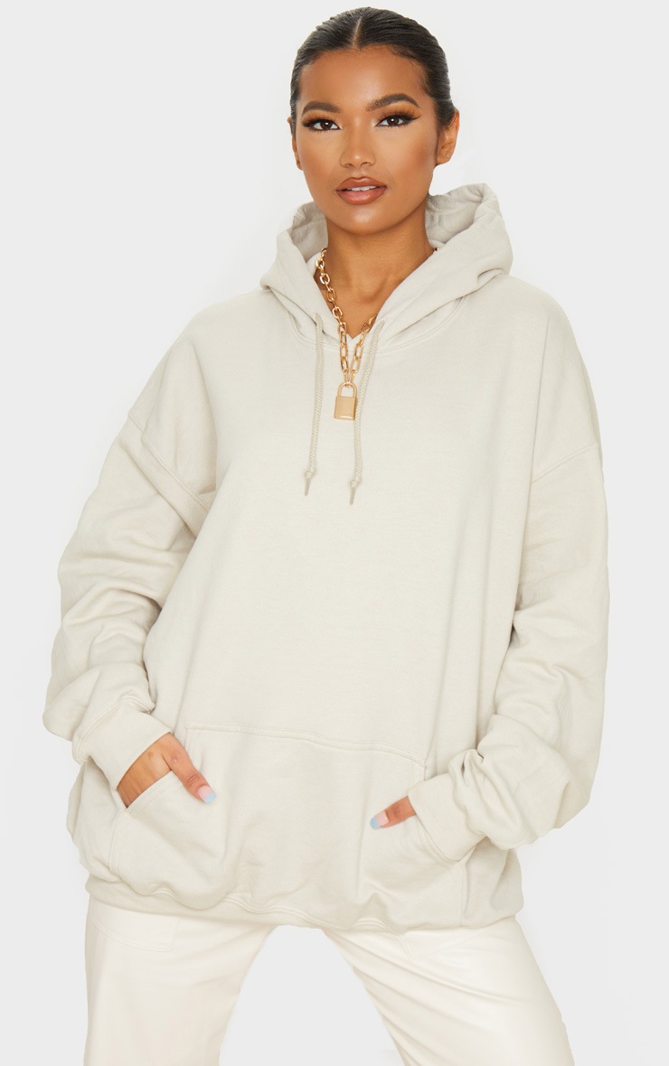 Hoodie oversize sable classique