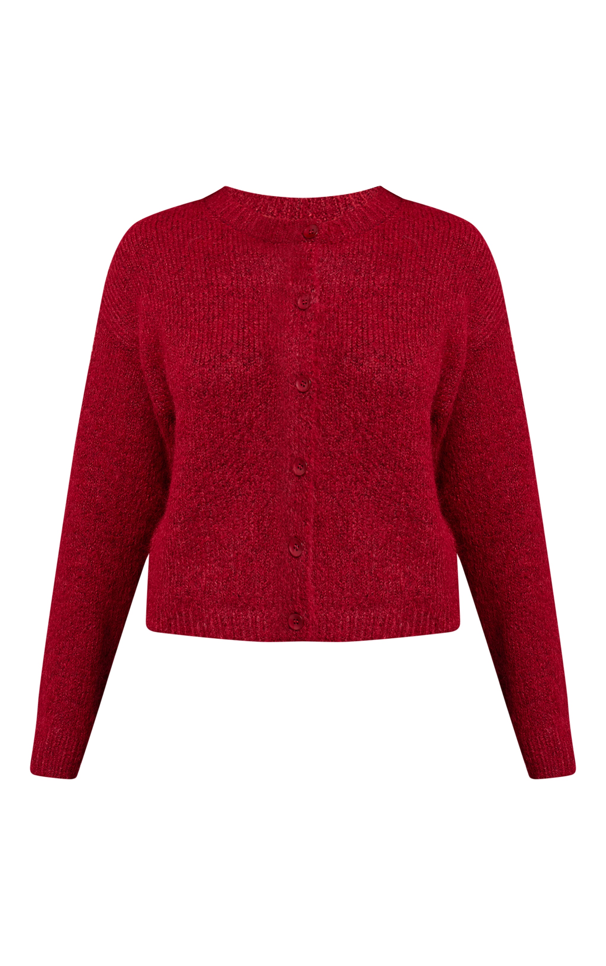Petite Burgundy Knitted Cardigan image 5