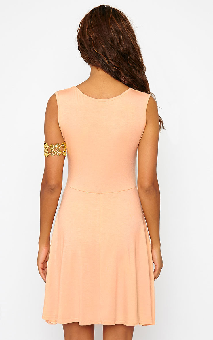 pretty little thing peach dress