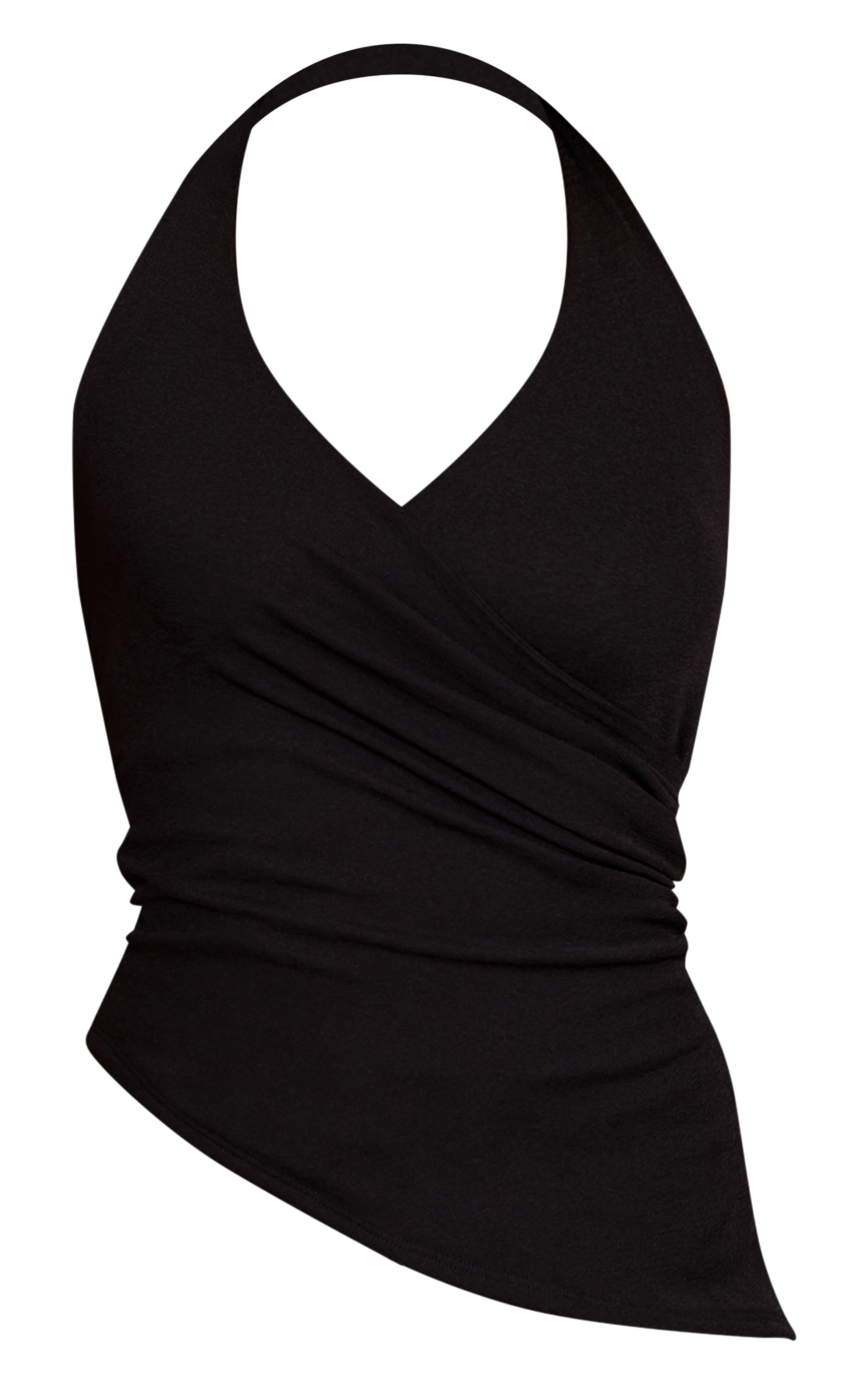 Black Burnout Mesh Plunge Detail Top image 5