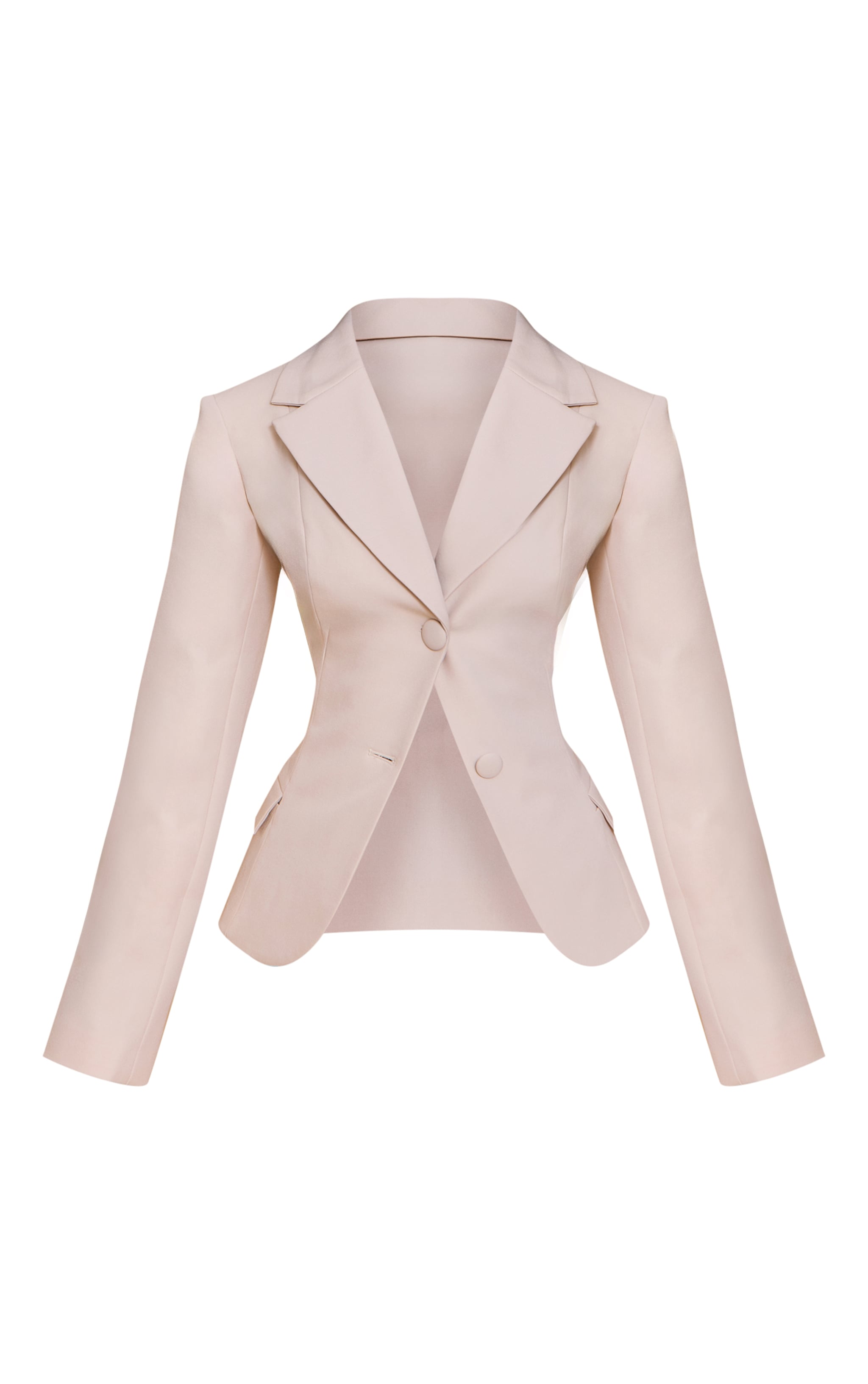 Petite Beige Structured Fitted Blazer image 5