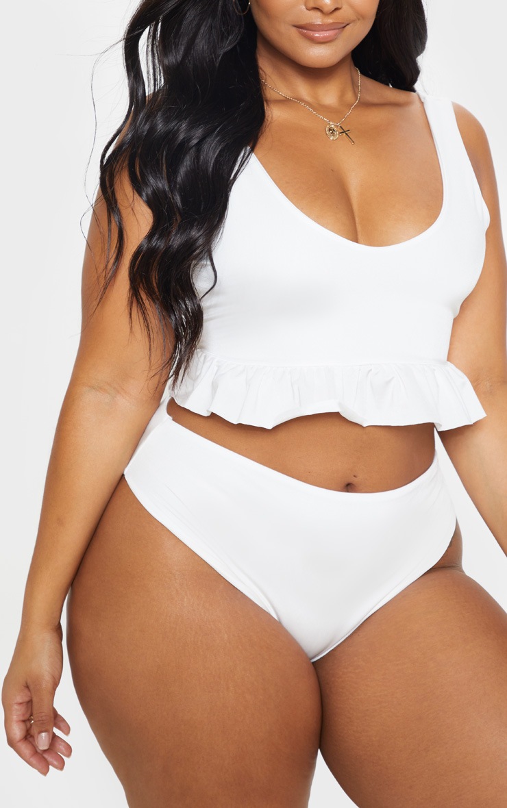Plus White Bikini Bottom