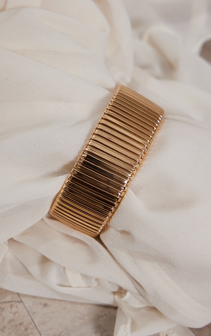 Gold Snake Chain Chunky Bangle image 3