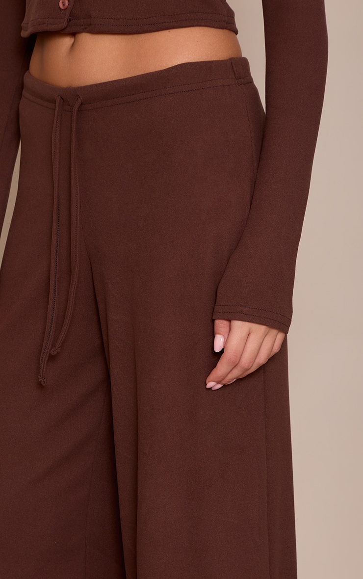 Chocolate Soft Touch Elasticated Trousers image 4