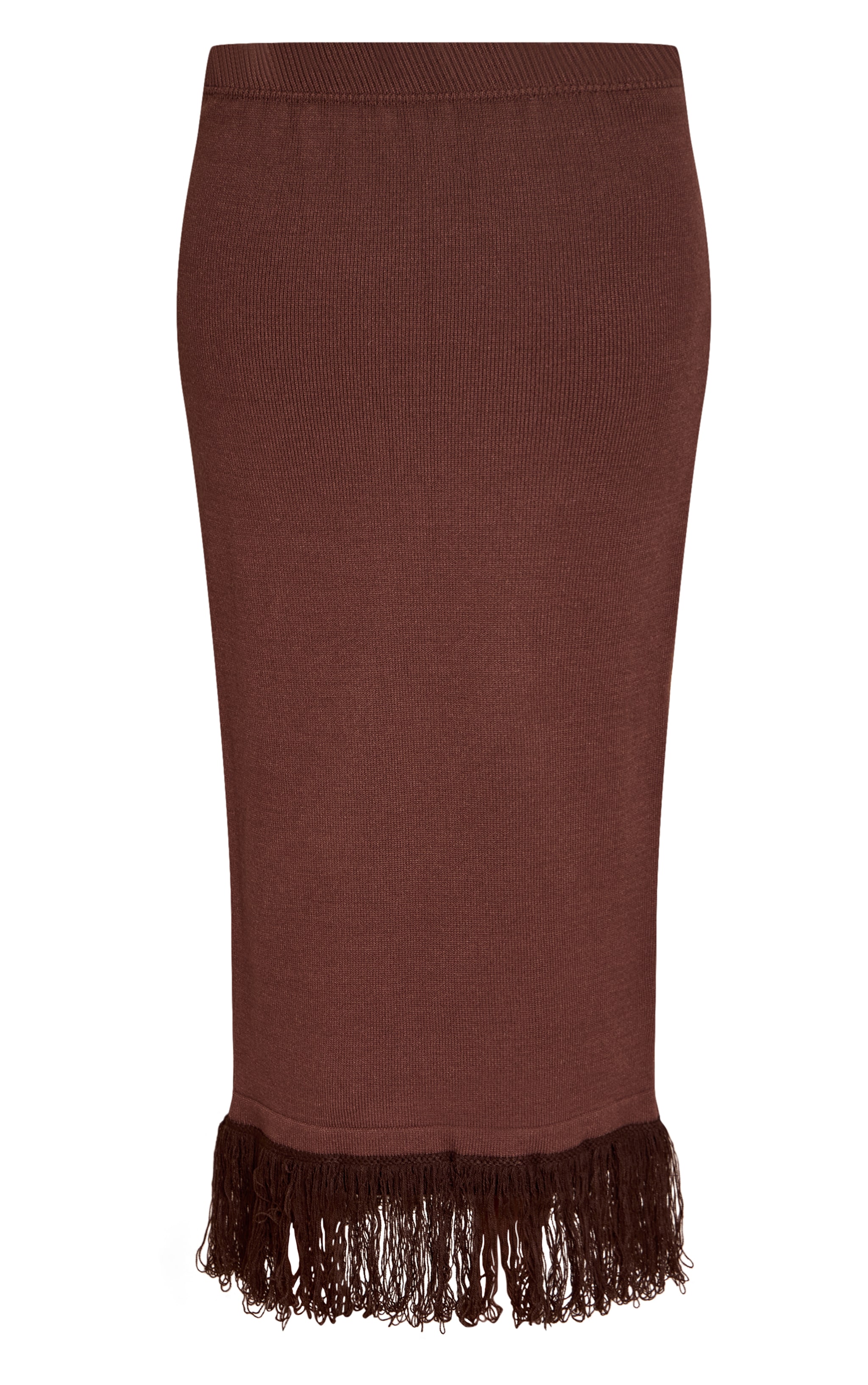 Chocolate Maxi Loop Knit Maxi Skirt image 5