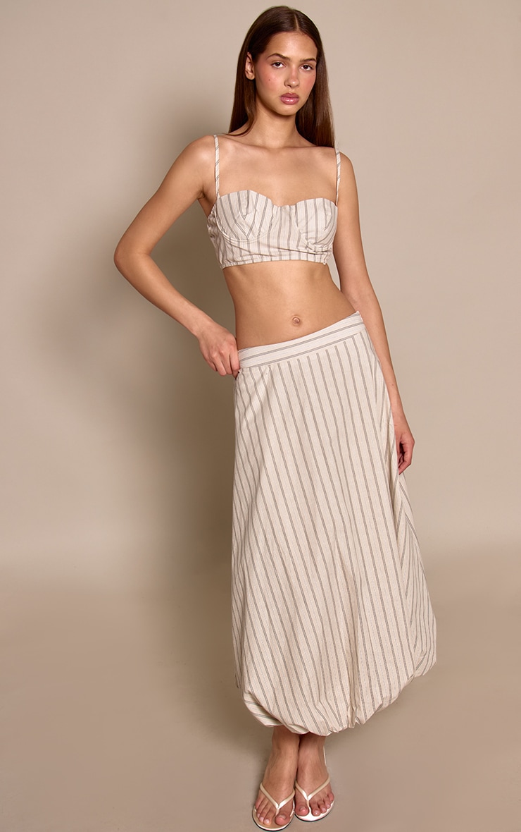 Sage Pinstripe Midaxi Skirt image 2