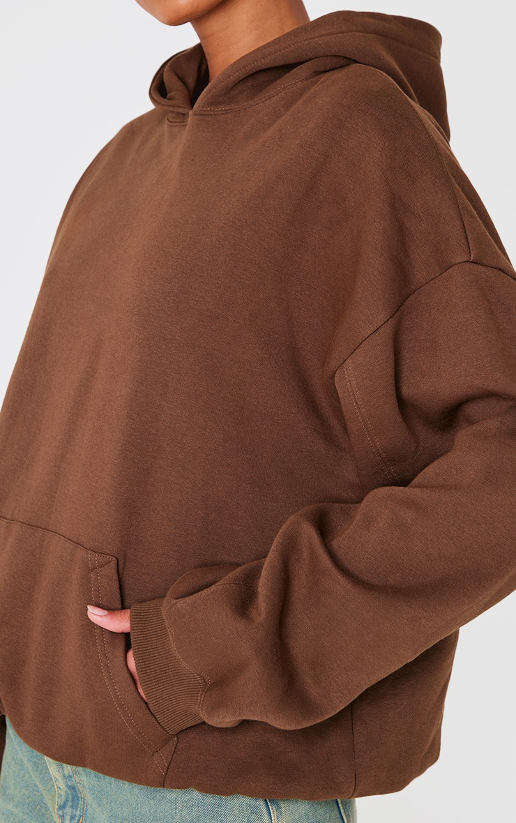 Chocolate Oversized Elasticated Hem Hoodie image 4