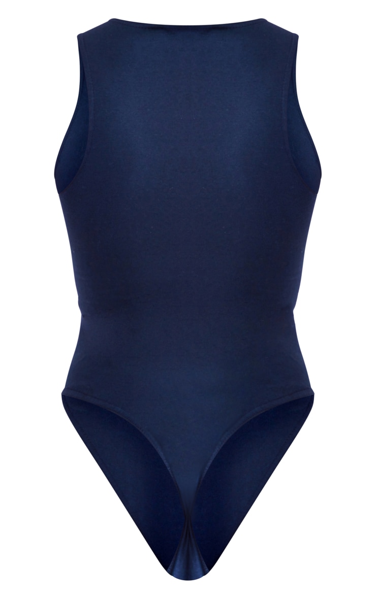 Ink Blue Basic Cotton Racer Bodysuit image 6