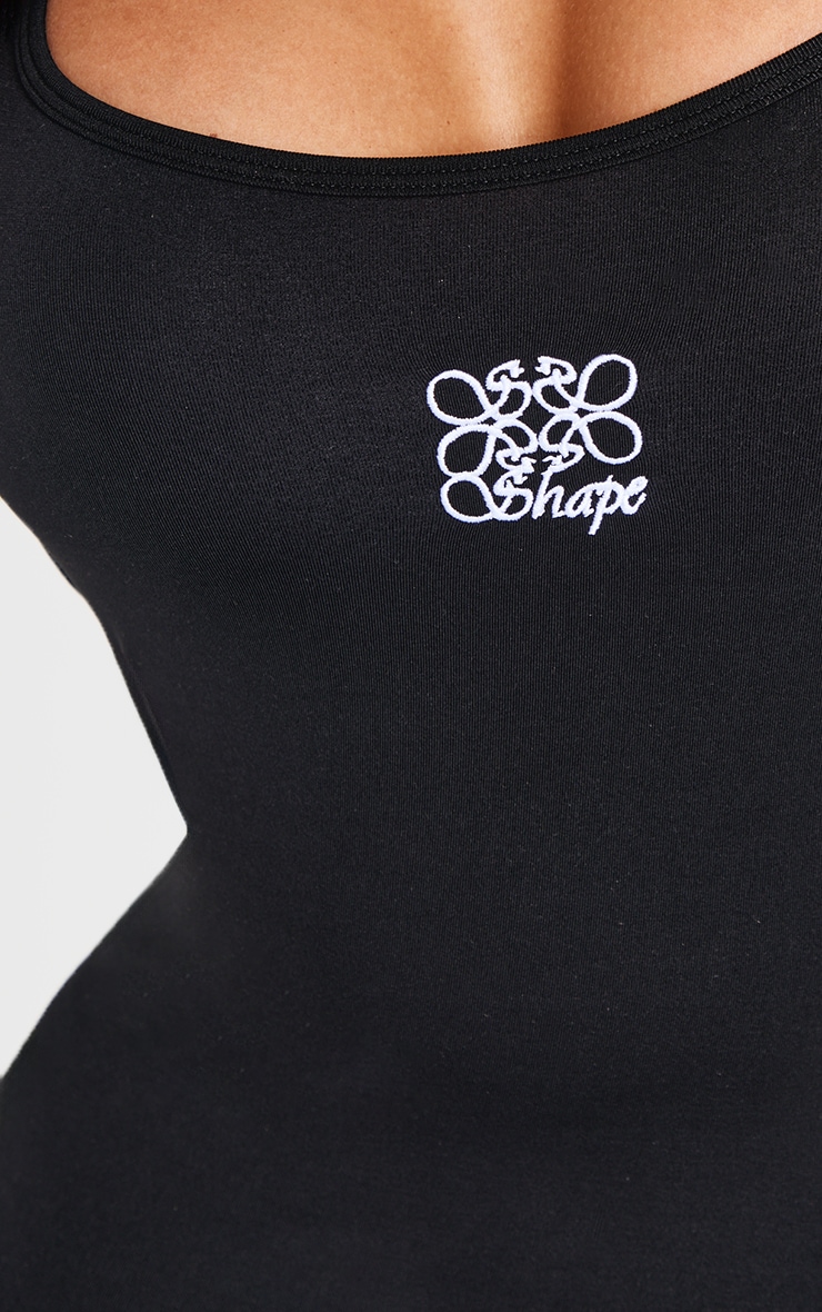 Shape Black Logo Seamless Maxi Dress image 4