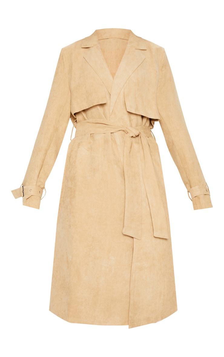 Stone Faux Suede Trench image 3