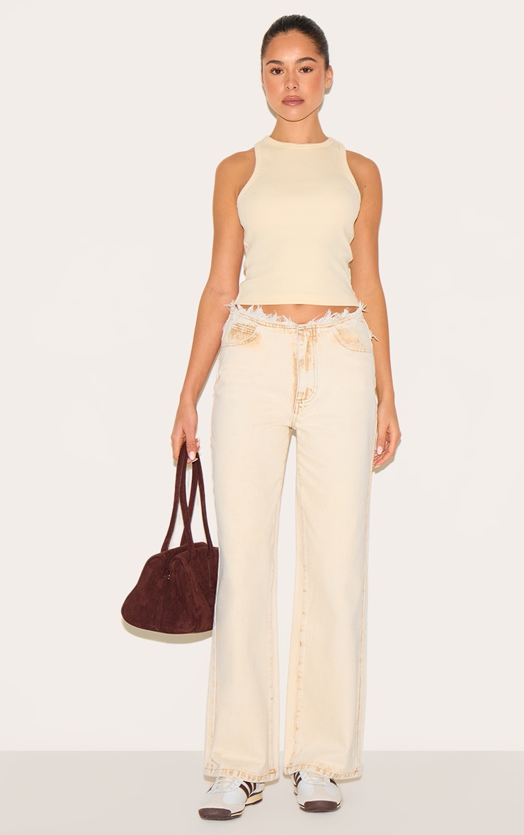 Sand Low Rise No Waistband Straight Leg image 1