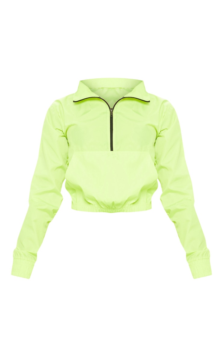 Lime Shell Zip Up Tracksuit Top PrettyLittleThing