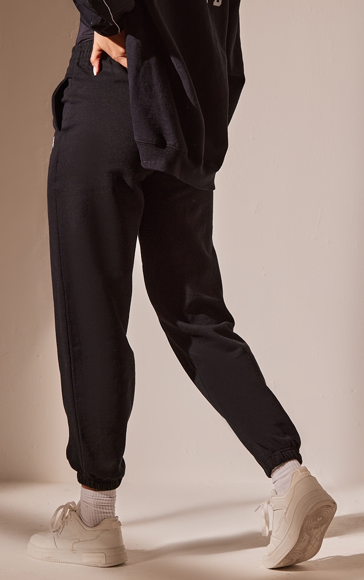 PRETTYLITTLETHING Black Sport Yoga Club Oversized Sweatpants image 3