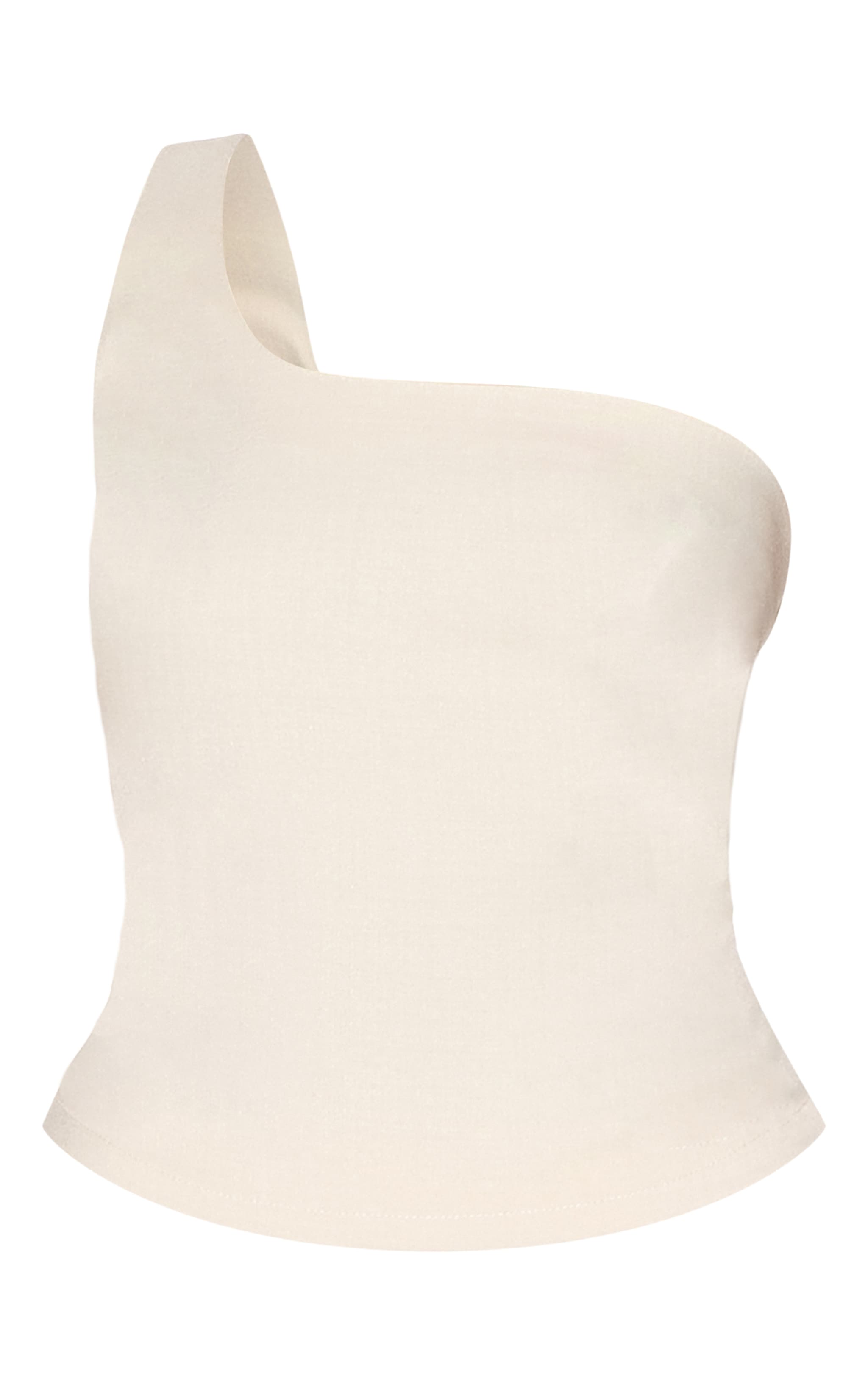 Cream Woven Asymmetric Top image 5