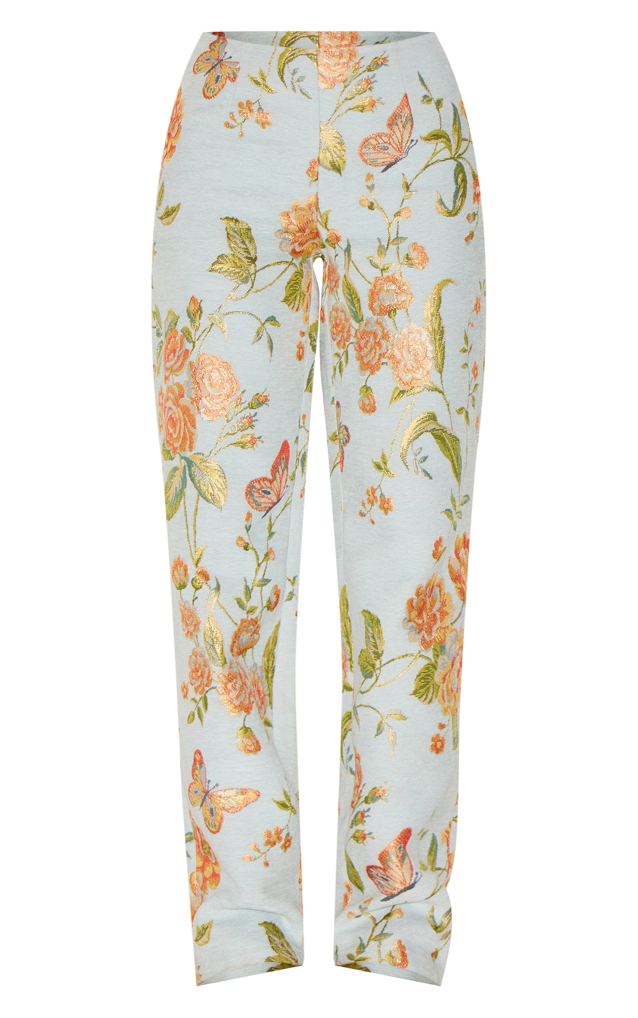 Pantalon droit bleu imprimé jacquard image 5