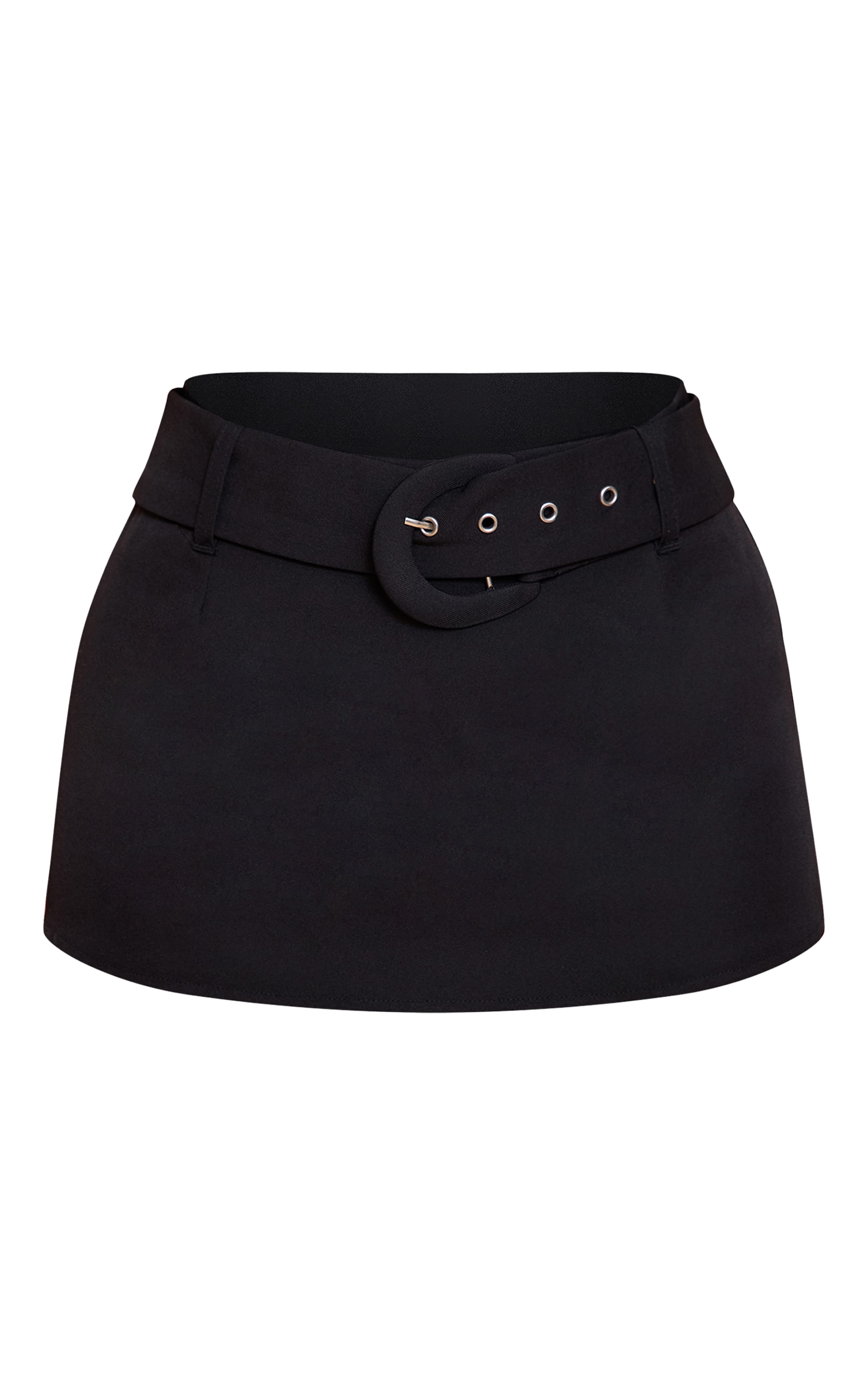 Petite Black Belted Mini Skort image 6