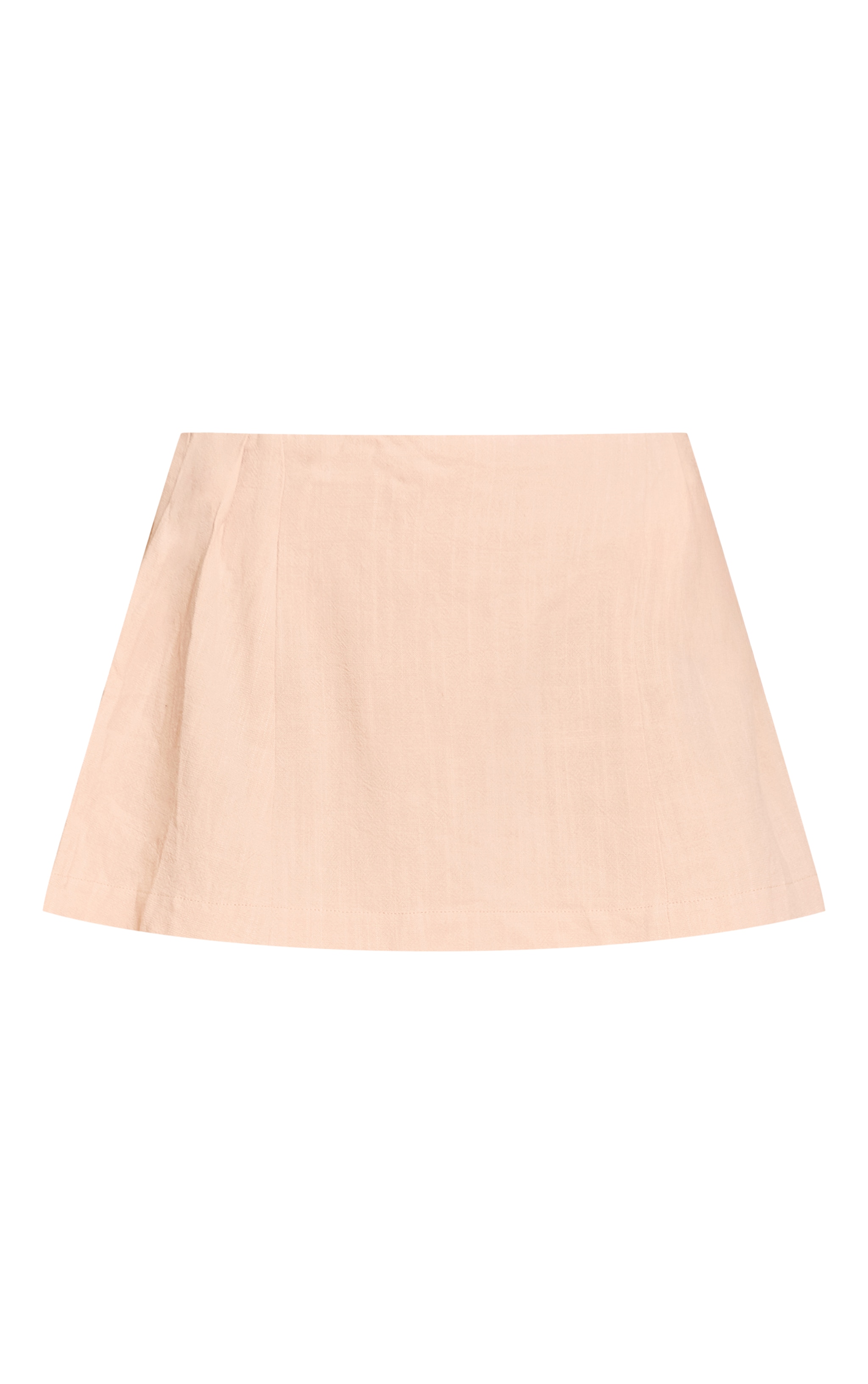 Petite Stone Woven Pleated Linen Look Mini Skirt image 6