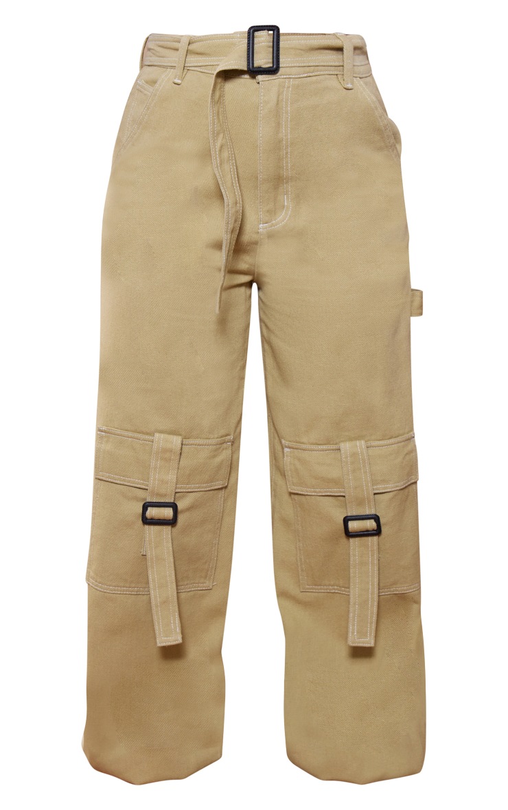 Stone Cargo Pocket Denim Twill Parachute Jeans image 2