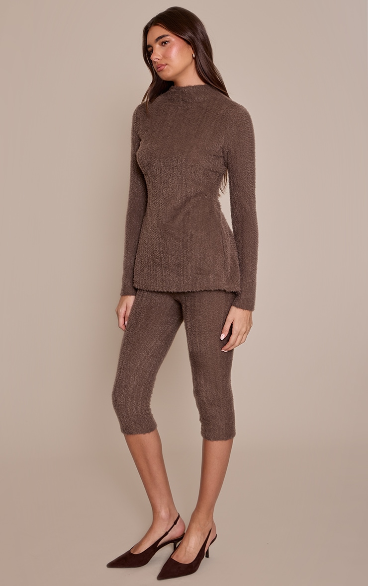 Dark Taupe Brushed Textured Capri image 2