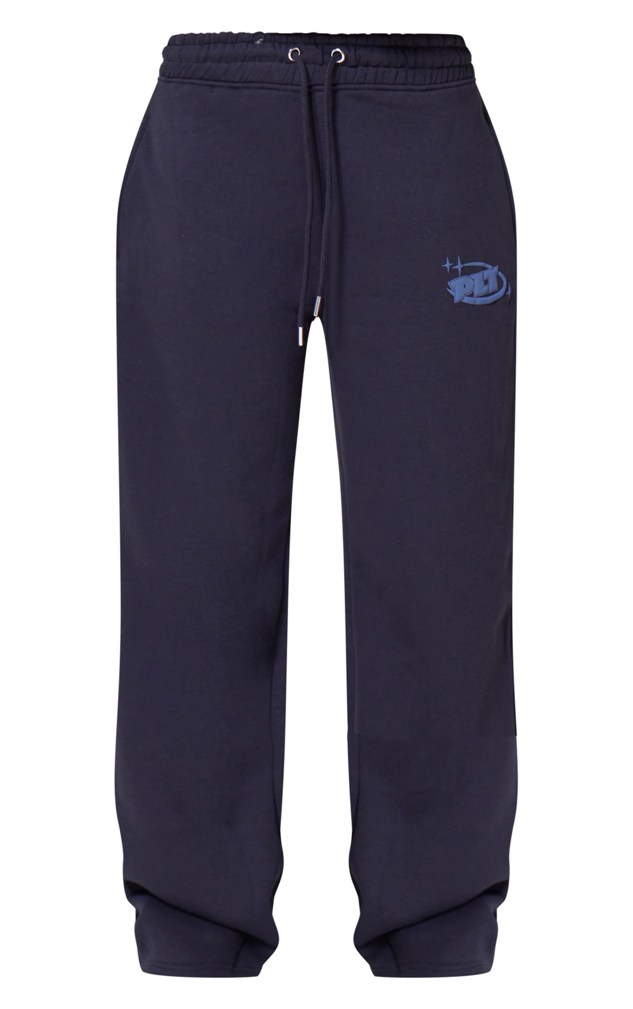 PRETTYLITTLETHING Jogging droit oversize bleu marine imprimé boule image 5