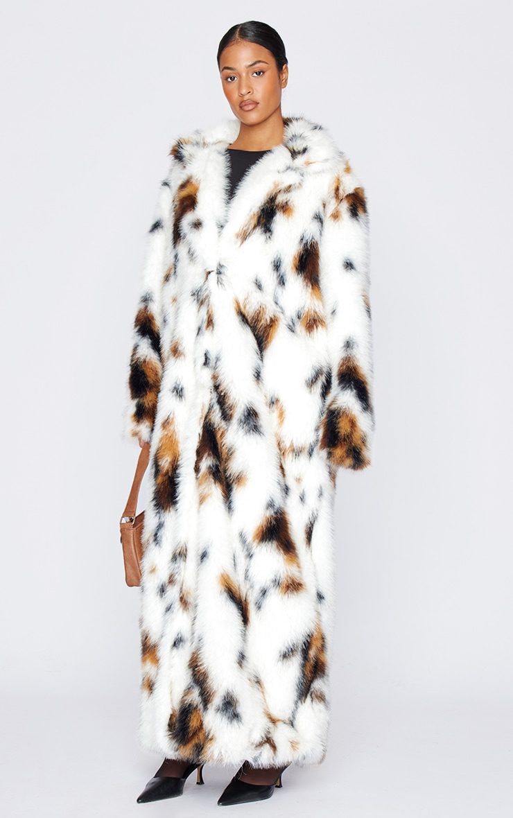 Tall Multi Faux Fur Maxi Coat image 3