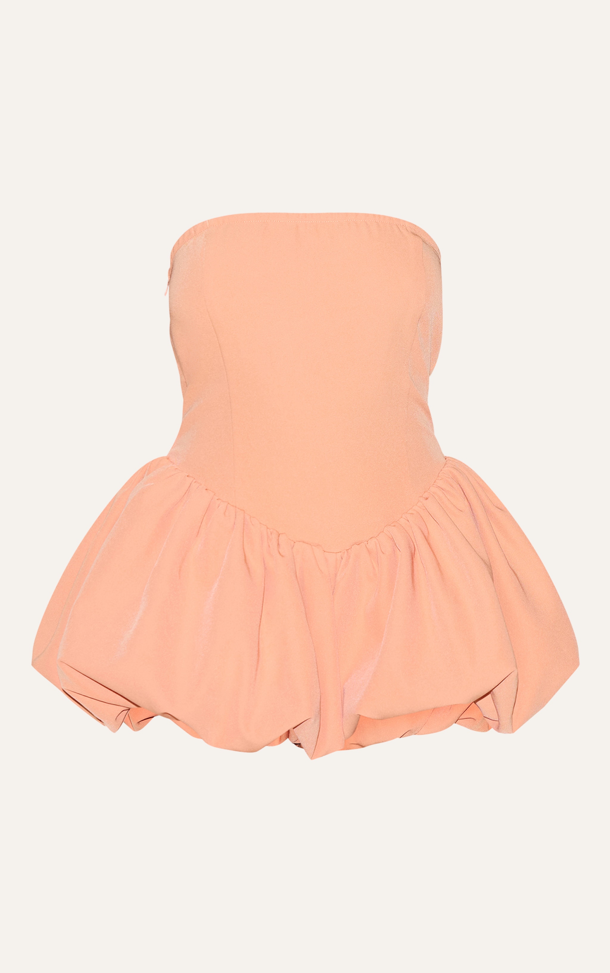 Apricot Woven Bandeau Puffball Romper image 5