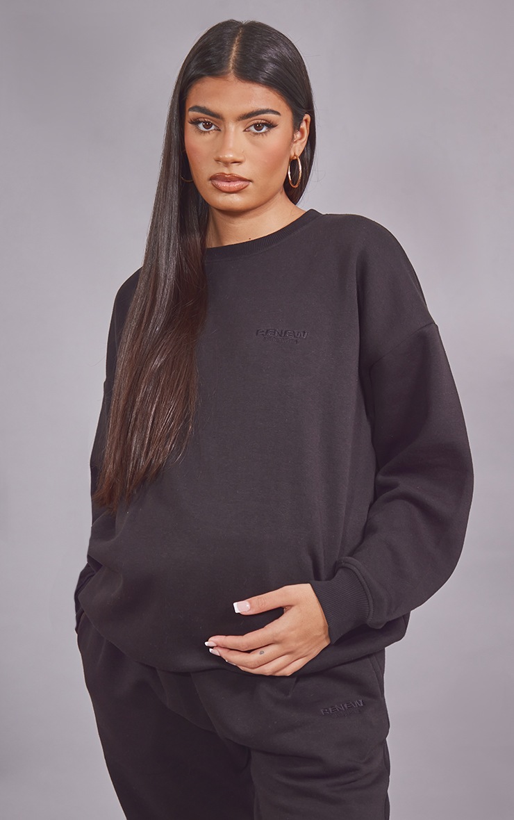 Black maternity sweatshirt Clearance