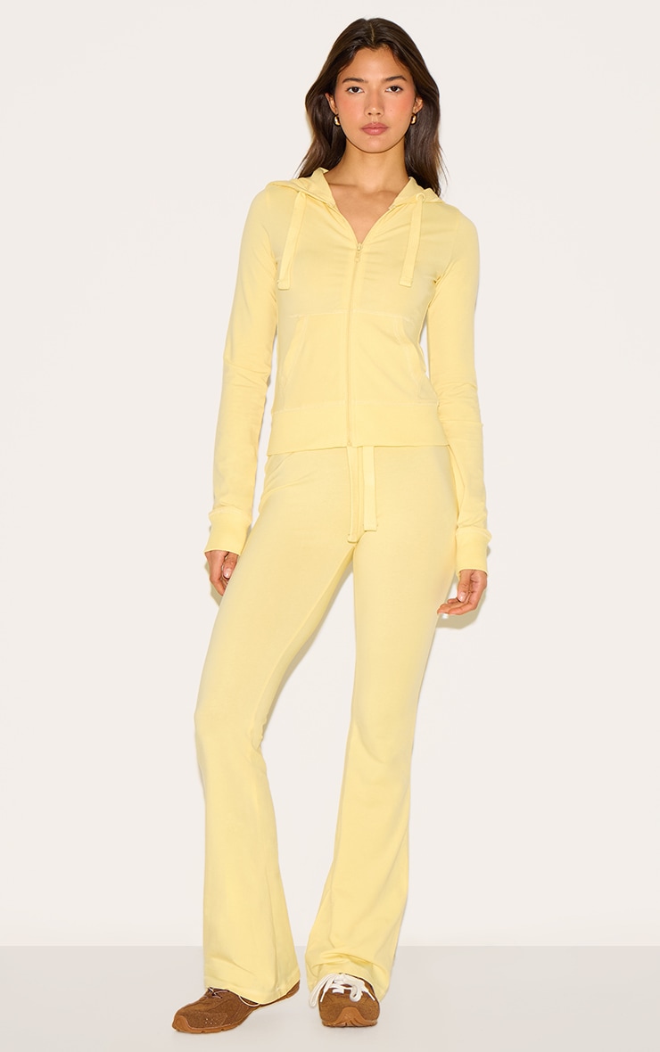 Top de survêtement ajusté jaune beurre à zip image 3