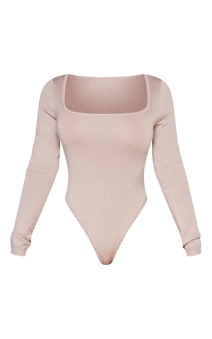 Petite Stone Knitted Square Neck Bodysuit image 5