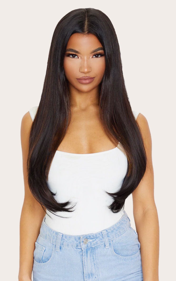 LullaBellz Extensions lisses à clipser 57 cm Dark Brown image 1
