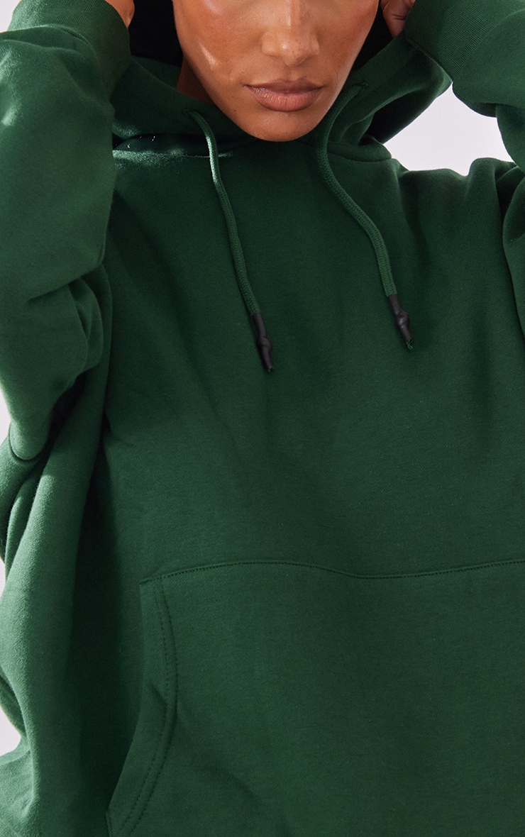 PLT Label Forest Green Oversized Hoodie image 4