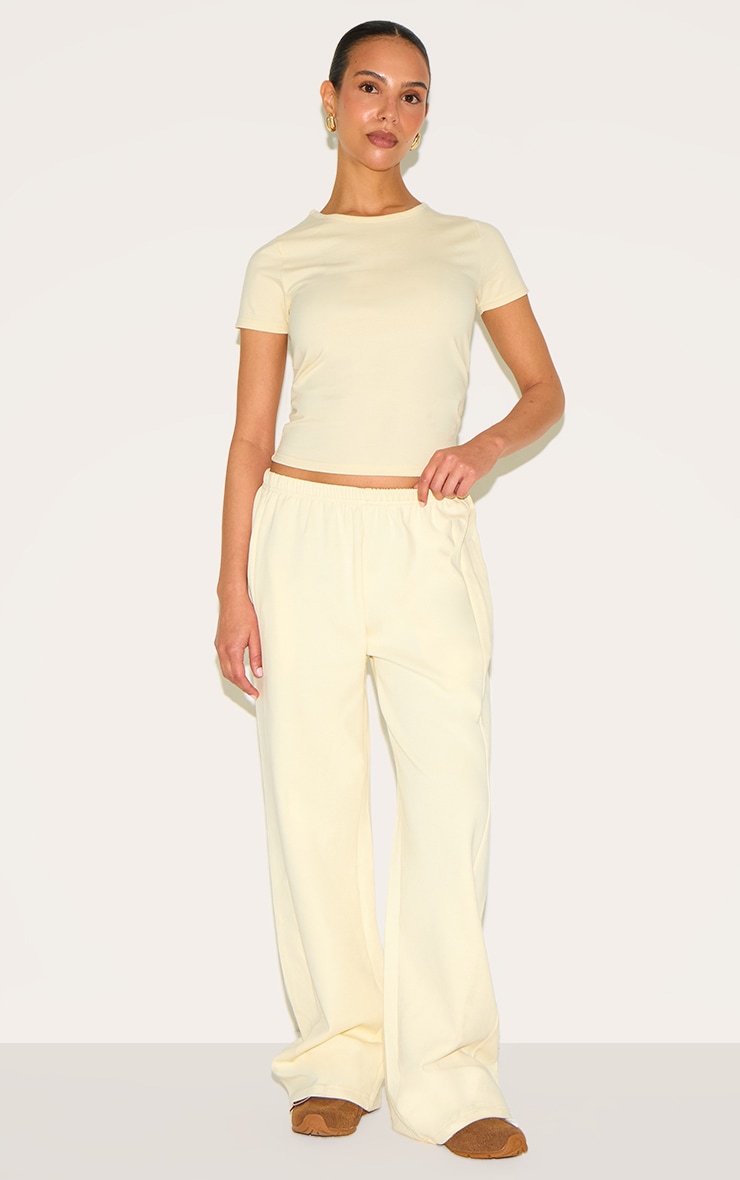 Petite Butter Cream Premium Cotton Cap Sleeve T-shirt image 3