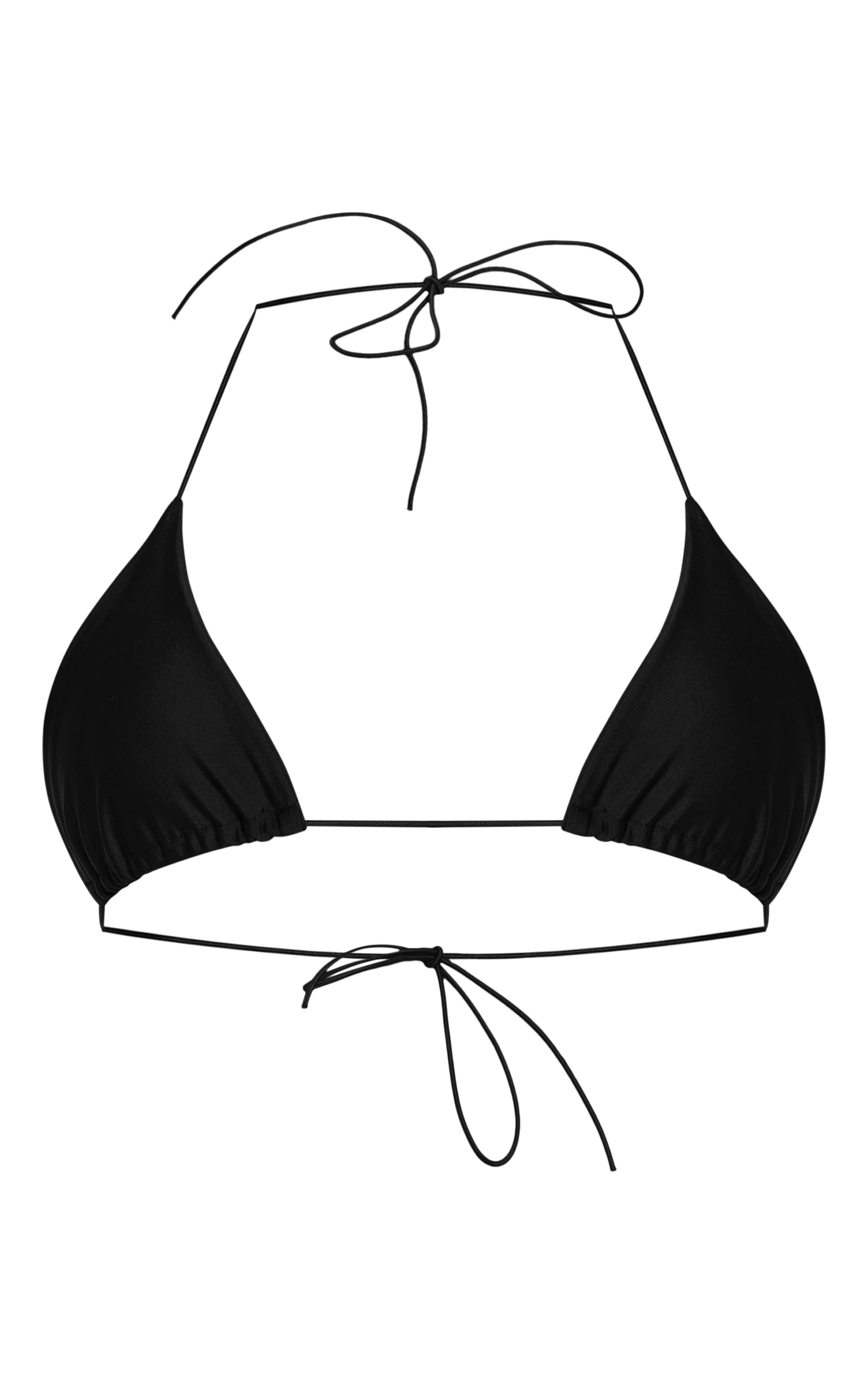 Black Triangle Tie Back Bikini Top image 5
