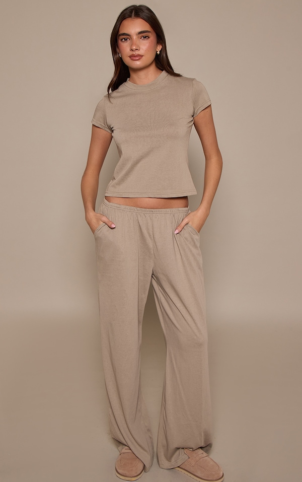 Sage Soft Textured Relaxed Wide Leg Pants