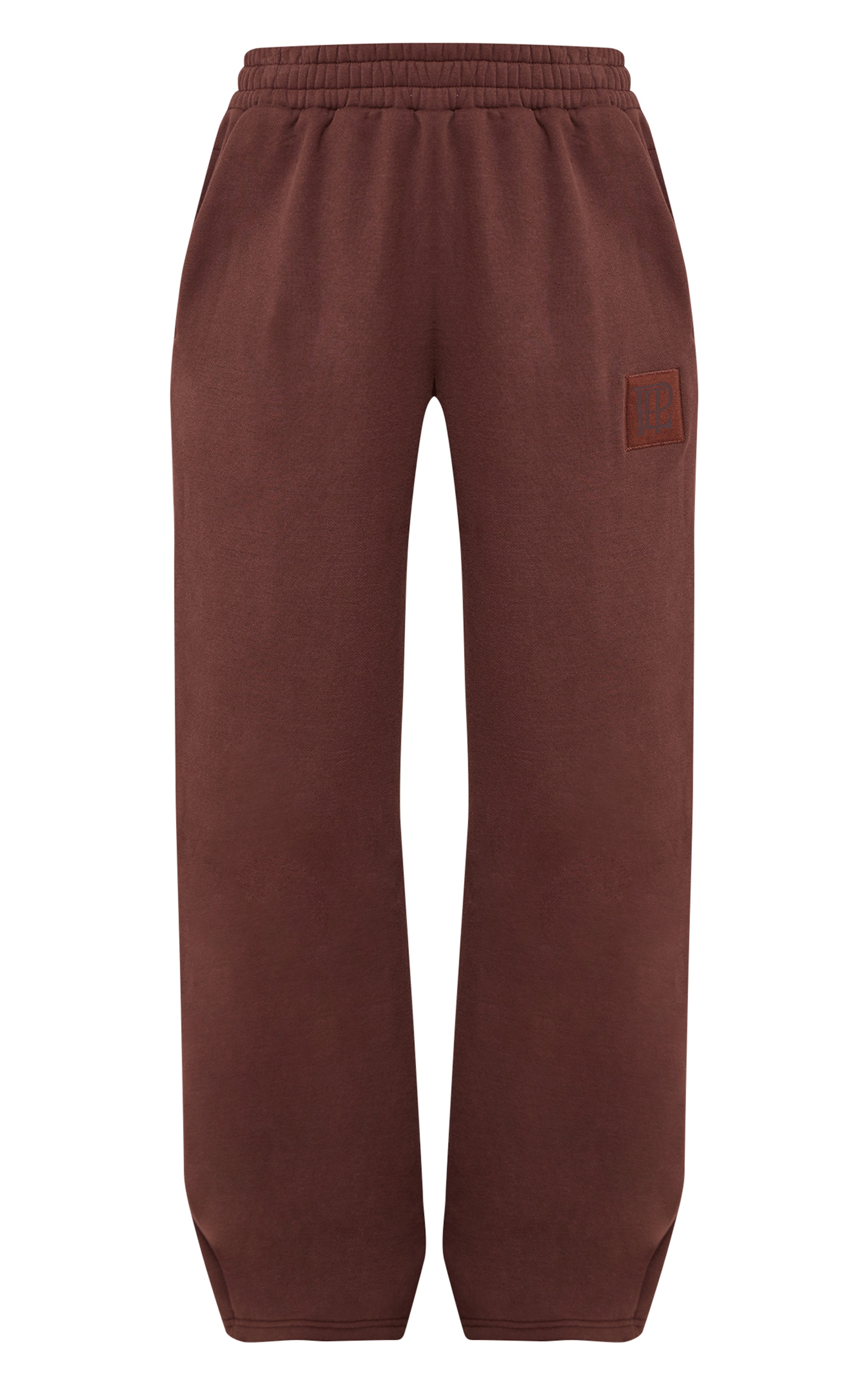Chocolate PLT Badge Cotton Fleece Straight Leg Joggers image 5