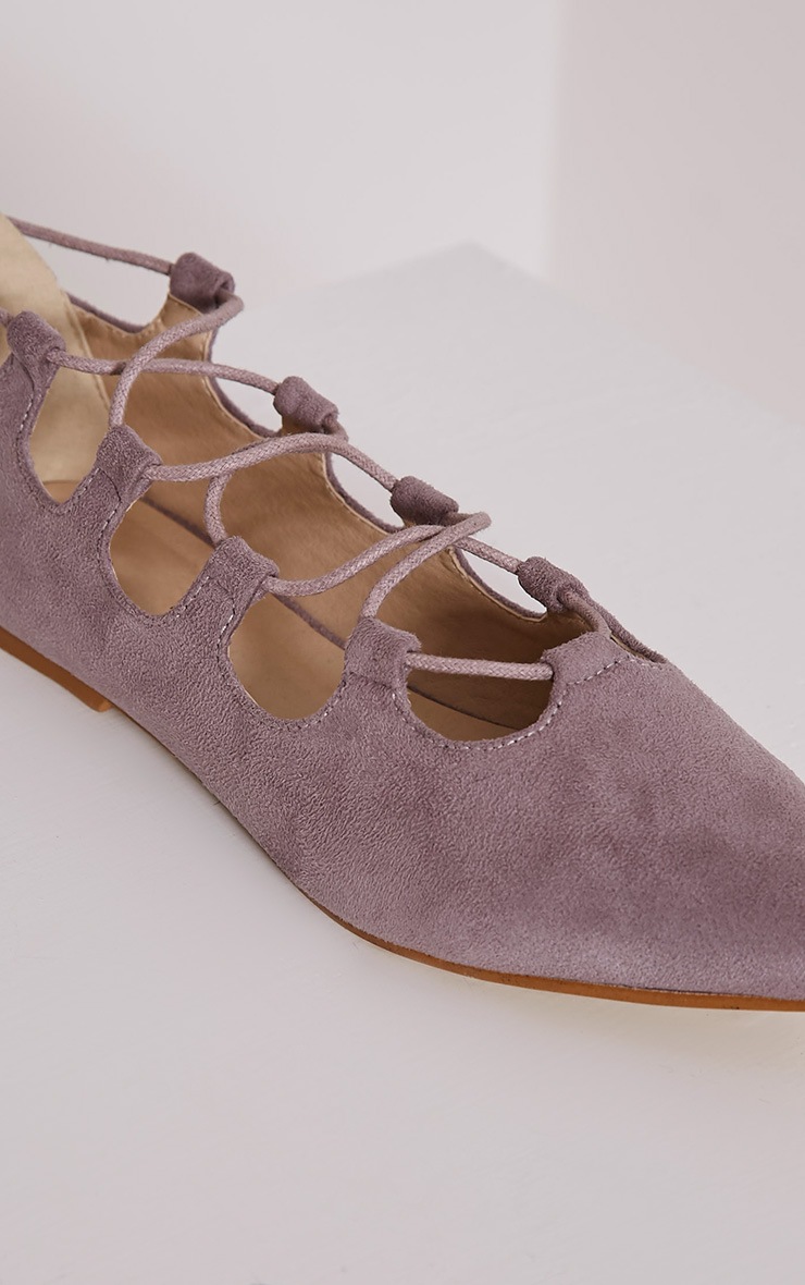 Fraya Lilac Tassel Tie Flats Flats PrettylittleThing
