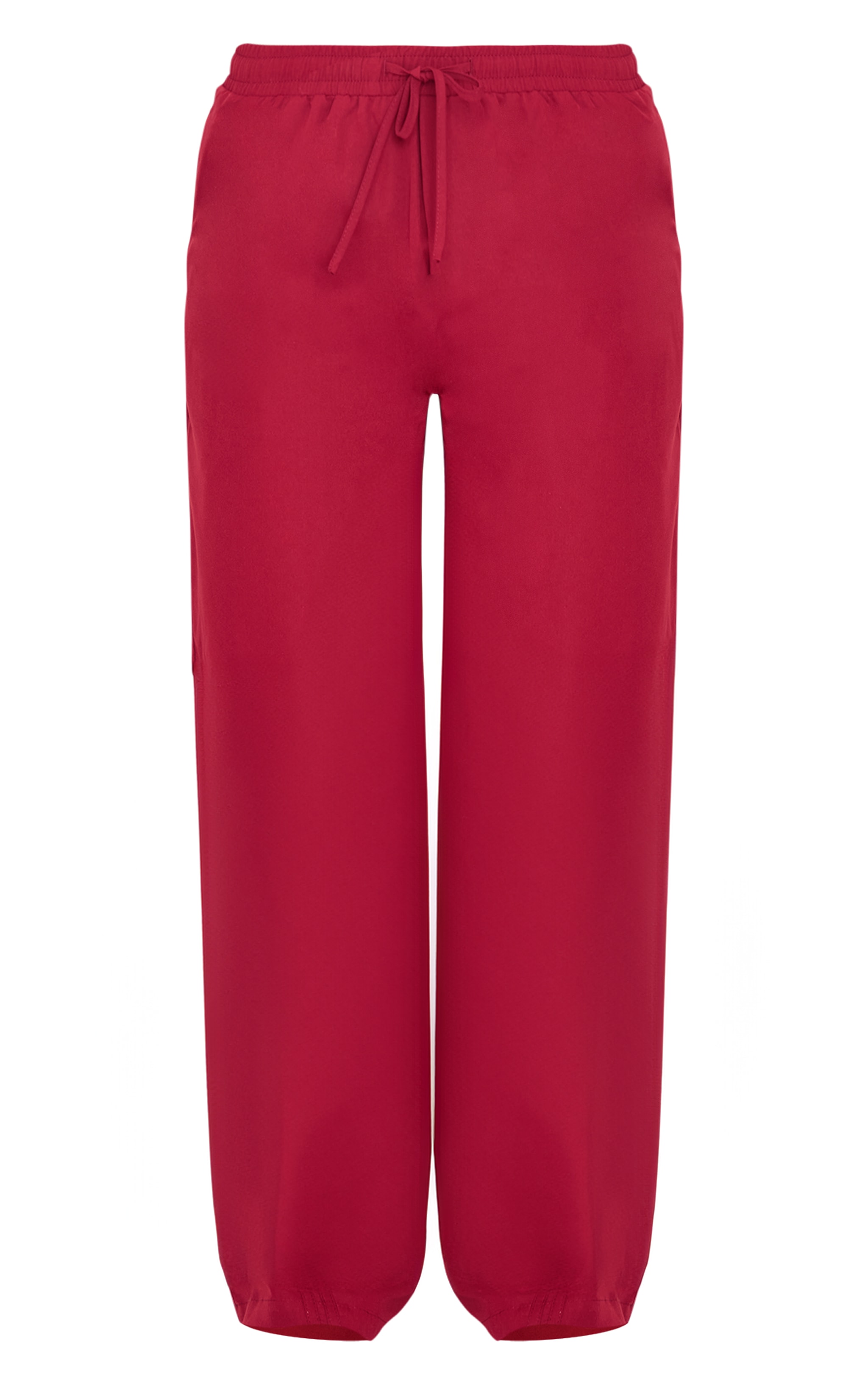 Burgundy Asymmetric Side Stripe Detail Track Pants image 5