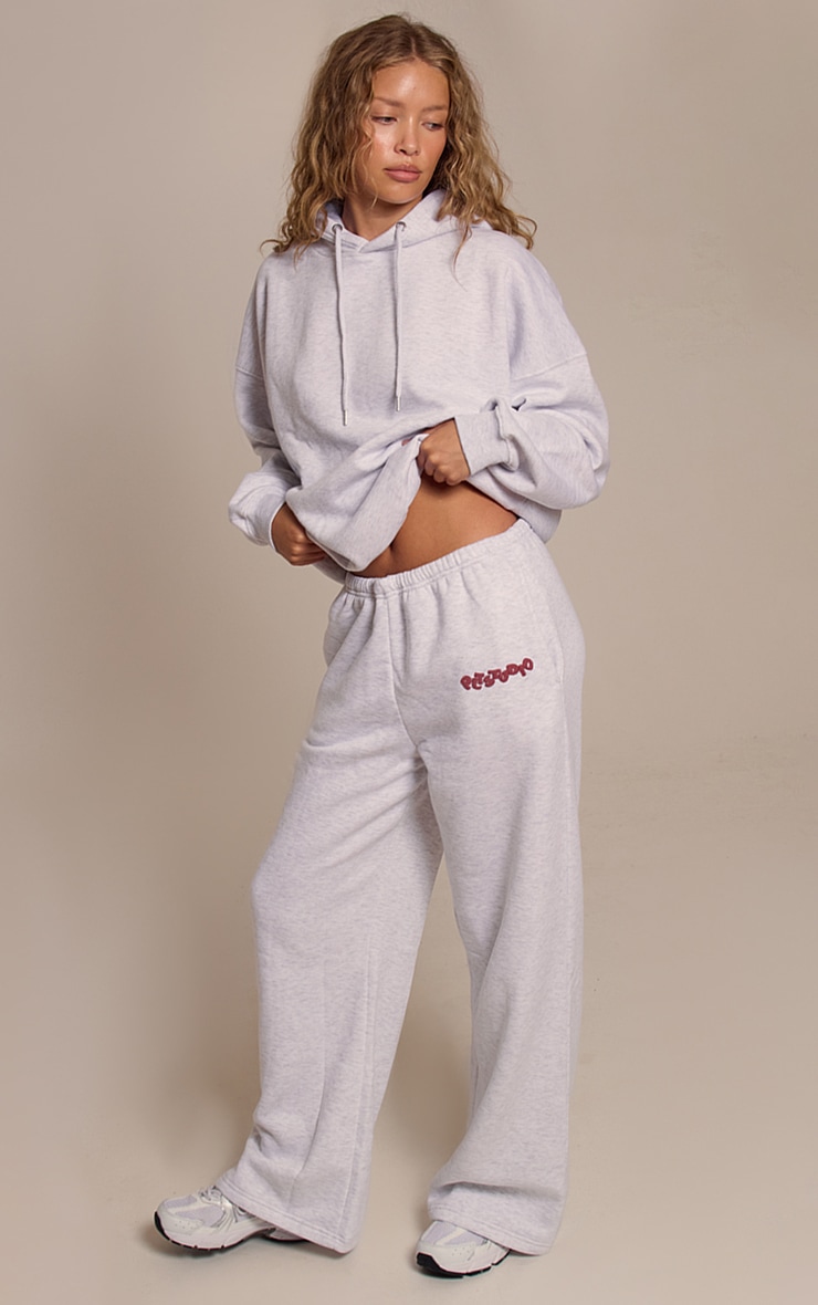Ice Grey PLT Studio Archive Puff Print Oversized Hoodie image 3