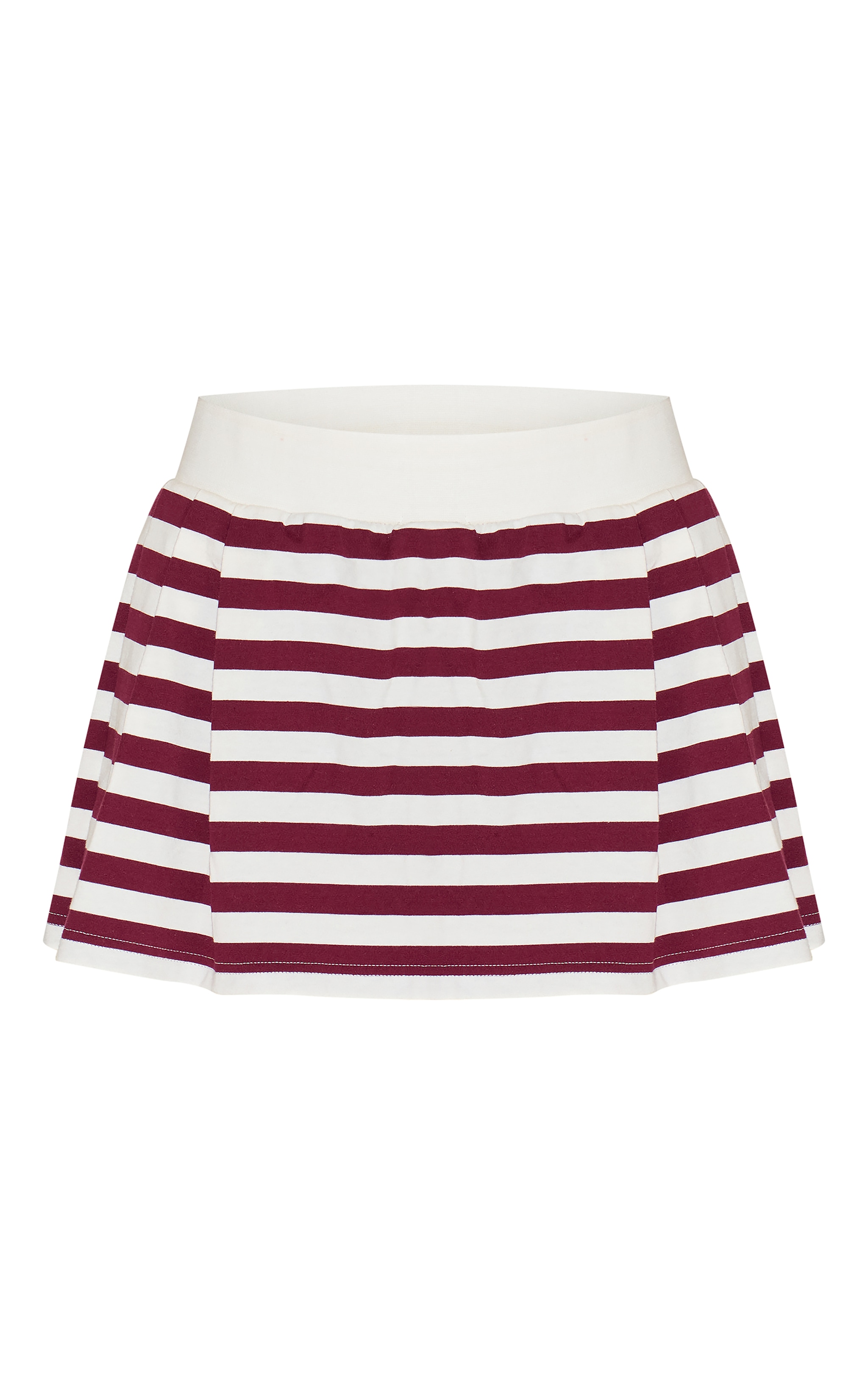 Mini jupe-short de tennis rouge plissée à rayures image 6