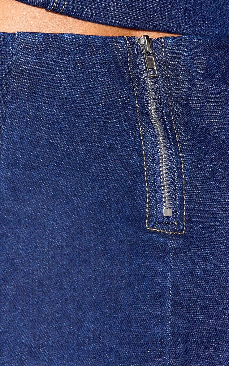 Petite Mini-jupe en jean indigo image 5