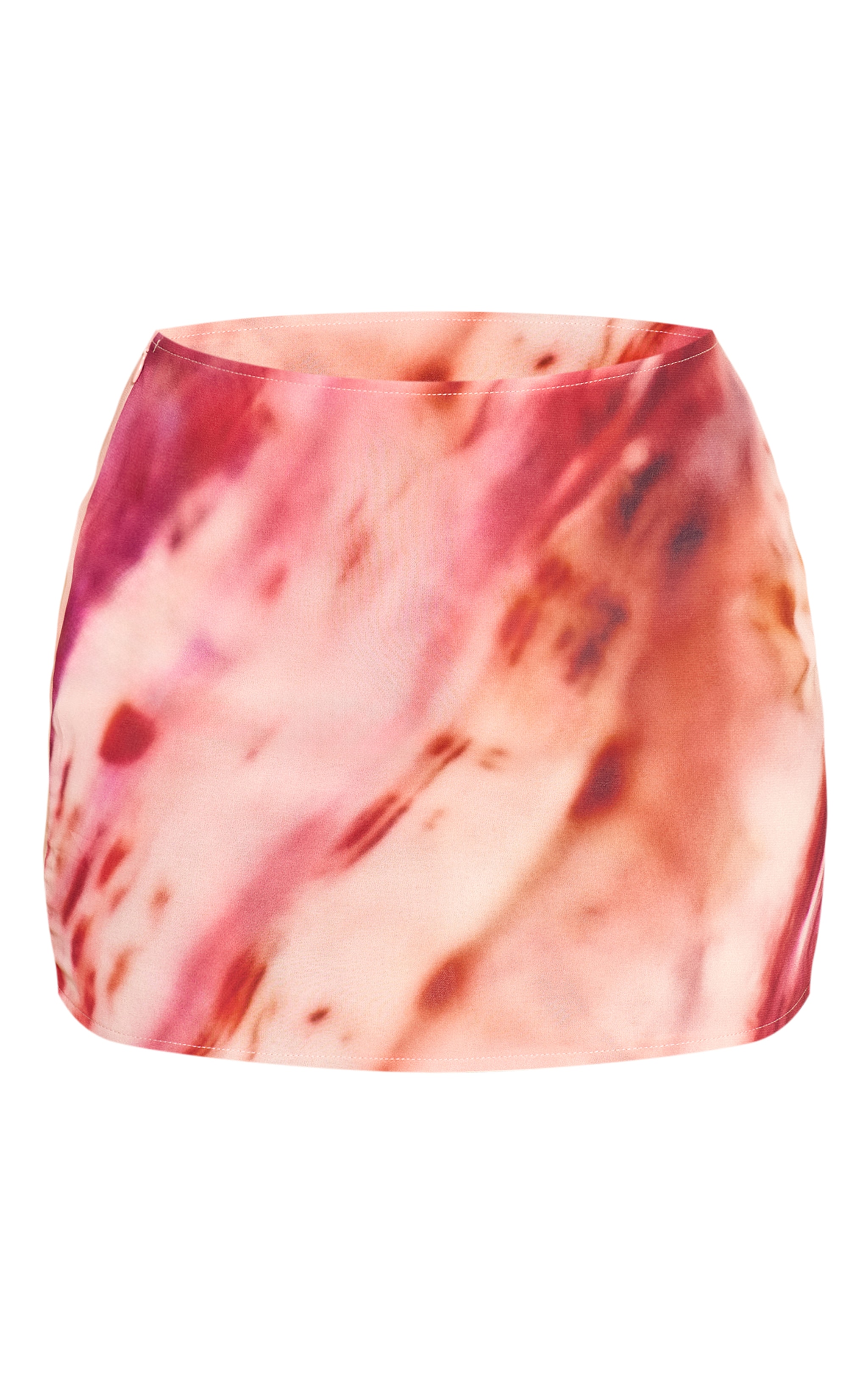 Pink Abstract Print Chiffon Mini Skirt image 6