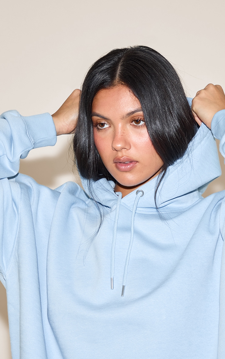 Sweat à capuche oversized bleu layette image 4