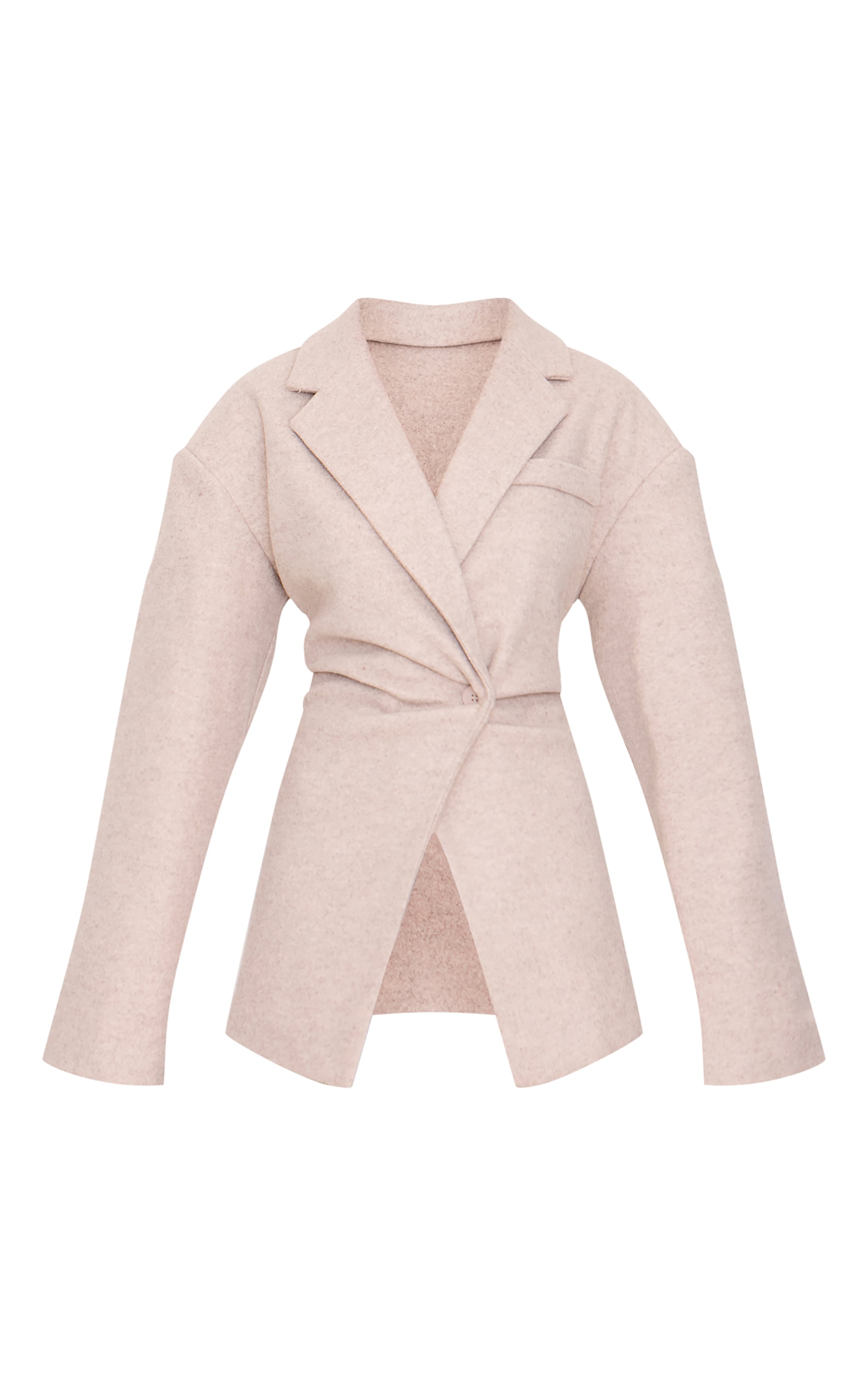 Stone Wool Look Cinched Blazer image 5