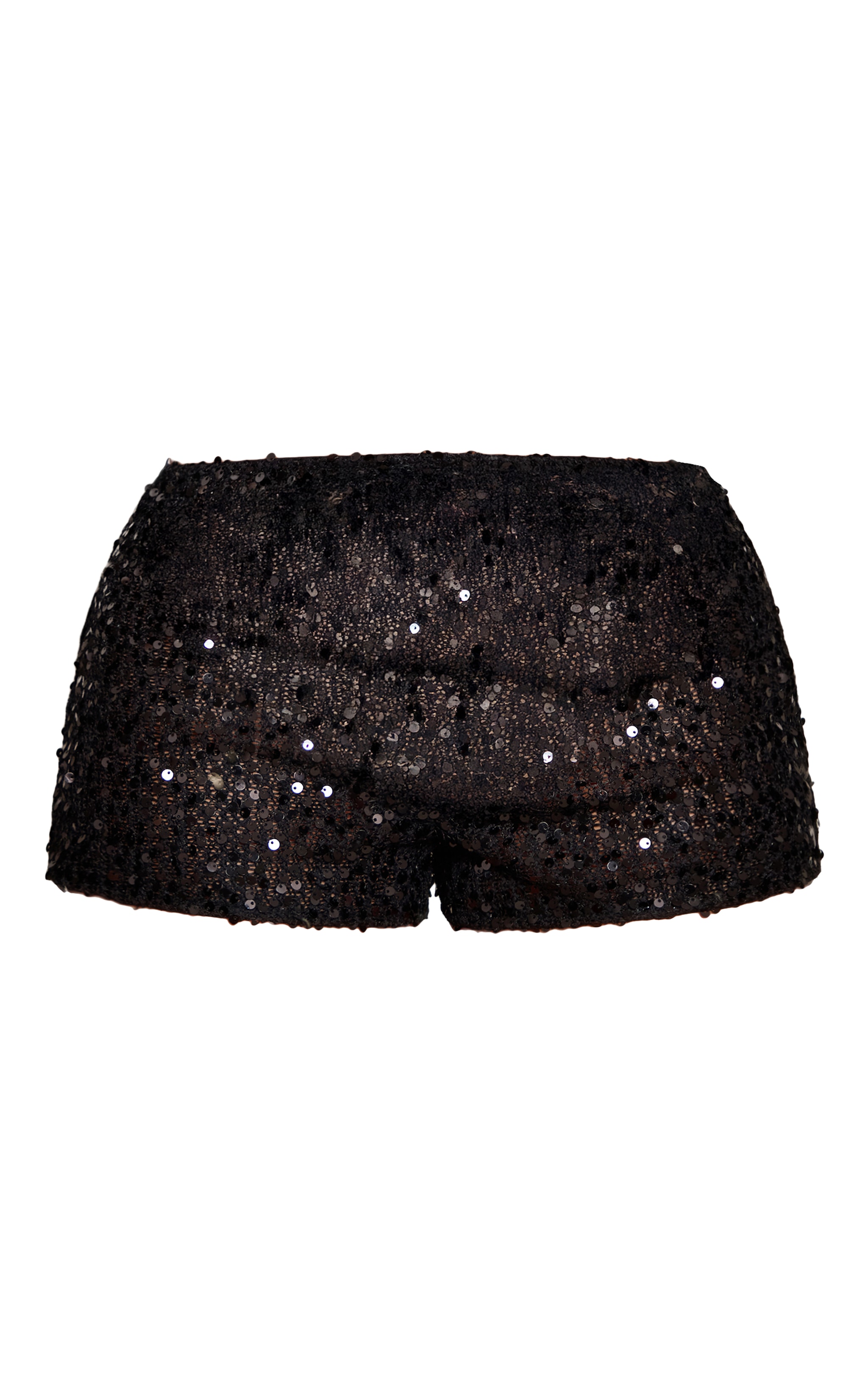 Petite Black Sequin Mini Shorts  image 6