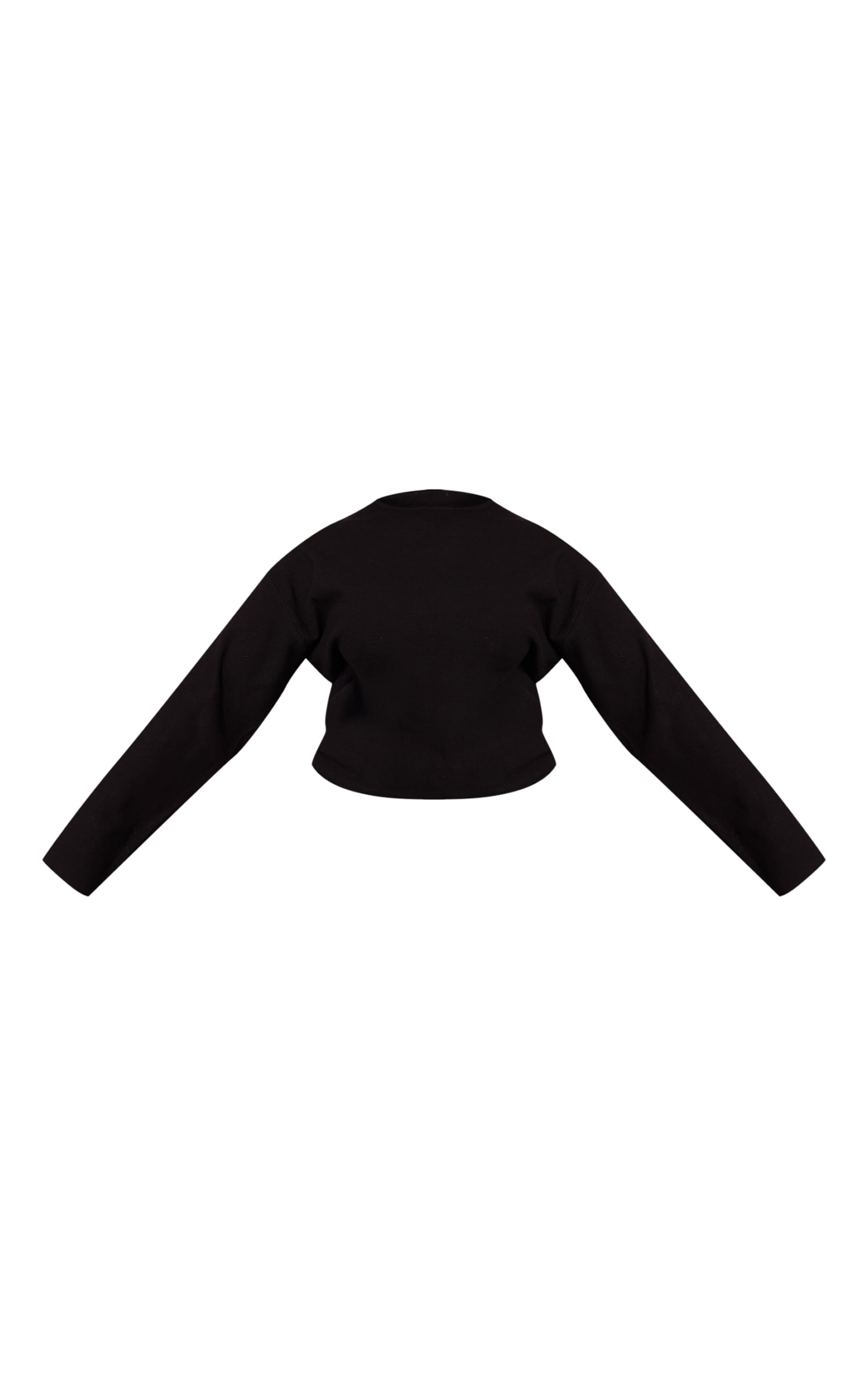 Plus Black Cocoon Sleeve Cinched Long Sleeve T Shirt image 5